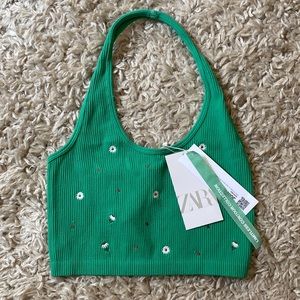Zara Embroidered Halter Top